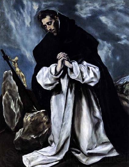 GRECO, El St Dominic in Prayer France oil painting art